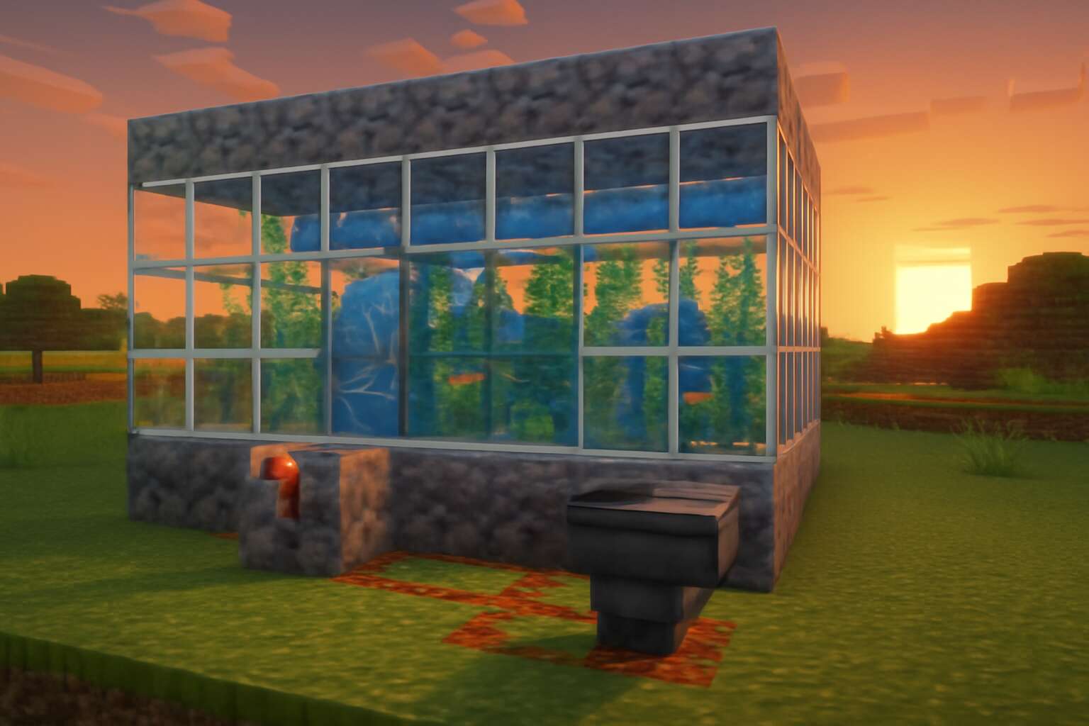 fish farm bedrock minecraft