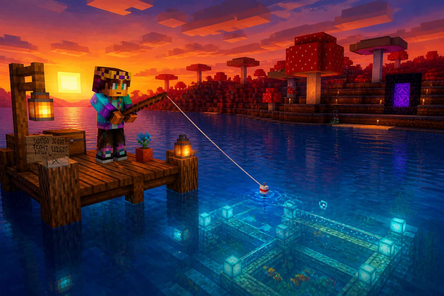 how to fish farm minecraft